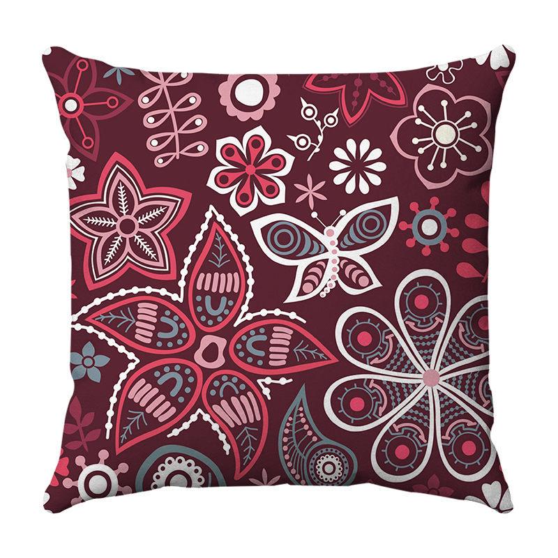 Divination and butterflies Digital printing short plush pillow covers for car sofa office cushion cover home goods 60x60cm