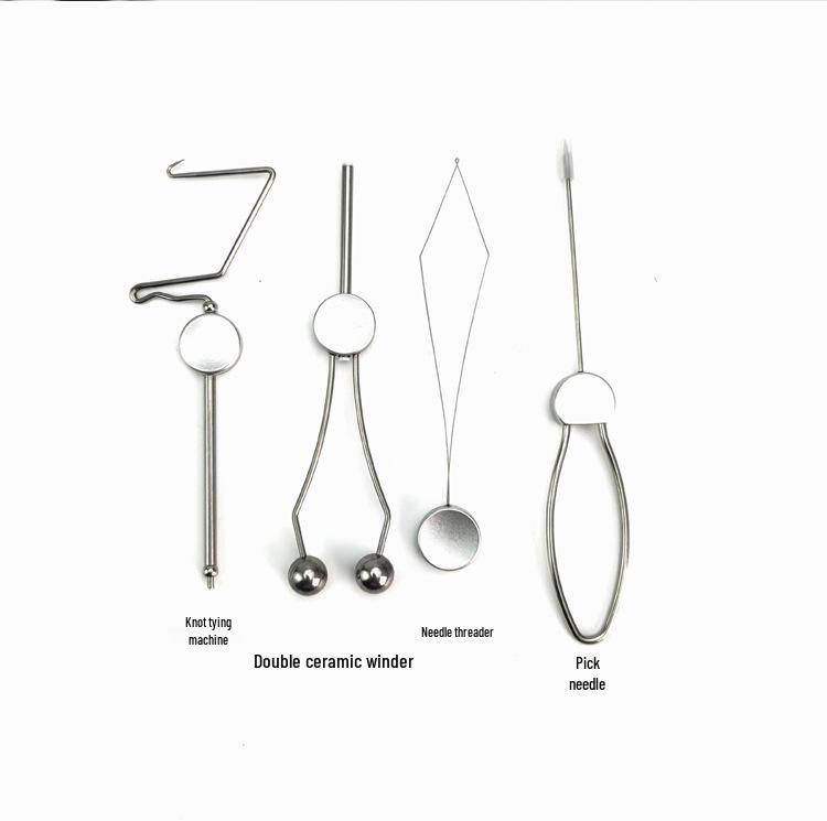 Juego de Herramientas Mejorado de Tornillo de Banco Giratorio para Atado de Moscas para Atado Duradero de Anzuelos y Señuelos