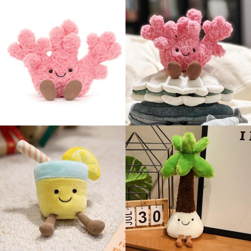 Coconut Tree Juice Coral Shaped Plush Toy Soft Material Romantic Gift Decoration