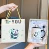 Mug with Lid Spoon New Style Women's Panda Cup Souvenir Ceramic Water Cup Coffee Cup