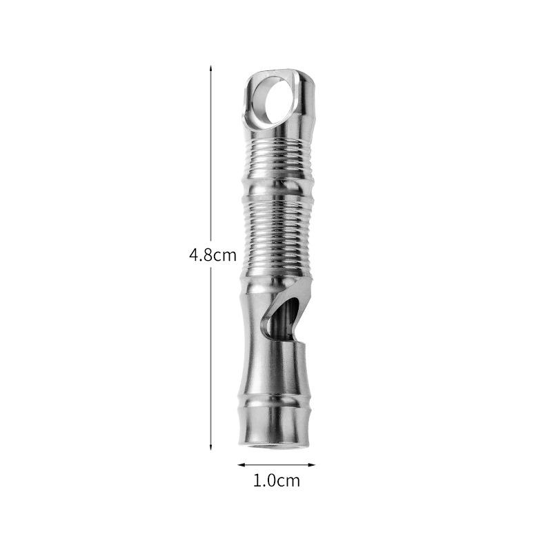 Whistle Spot New Titanium Alloy EDC Outdoor Light Tweeter Single Tube Titanium Alloy Whistle Help Whistle