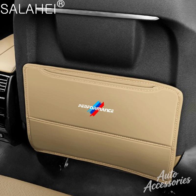 Leather Car Seat Back Anti Kick Pad Prevent Dirt Protection Covers For BMW Performance E46 E90 F20 E39 E91 E87 E60 E93 E34 X3 X5 ZAH5