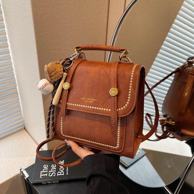 Niche Design Bag Women's New Versatile Backpack Retro Multi-functional Shoulder Messenger Small Backpack