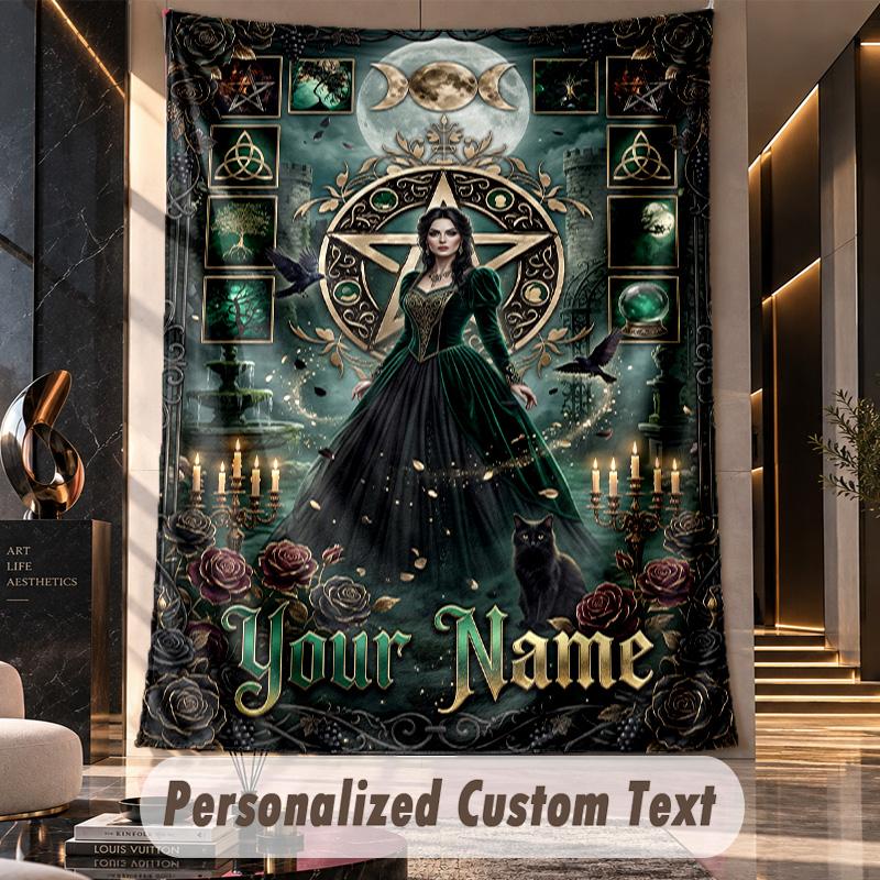 Witchcraft (45) Theme Custom Tapestry Personalized Custom Name Text Wall Hanging Tapestry Home Decor Background Cloth