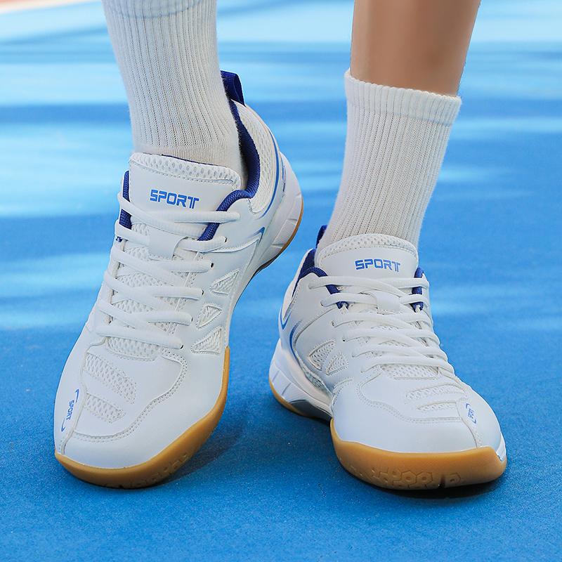 Men Non-slip Tennis Shoes Women Badminton Shoes Table Tennis Shoes Casual White Sneakers Sport Sneakers Large Size