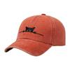 Cartoon Cat Embroidery Baseball Cap Visor Adjustable Baseball Hats Washed Cotton Sunscreen Hats