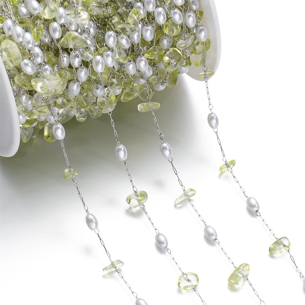 1meter/39.37in Stainless Steel Irregular Gravel Beads Chain DIY Necklace Bracelet Chain For Jewelry Making Supplies