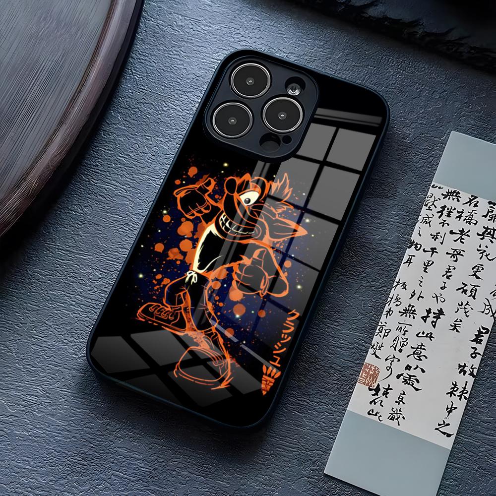 Prime Crash Bandicoot Phone Case For IPhone 13 Pro Max 14 16 Plus 12 Mini 11 15 X XR XS 8 7 Plus SE Tempered Glass Back Cover
