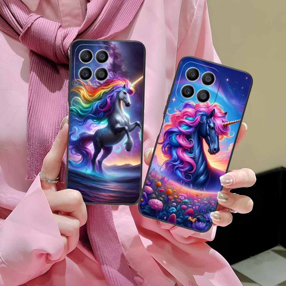 Fantasy Unicorn Mobile Phone Case for Honor 90 80 70 60 50 30 20 10 9 8 7 Pro S SE Lite 5G Colorful Printing Cover Luxury Cover