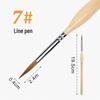 Wolf Hair Fine Line Brush - Black Triangular Birch Handle for Nail Art and Watercolor Detailing