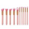 Stroke of Beauty - Makeup Brush with Pink Wooden Handle / Set of 10