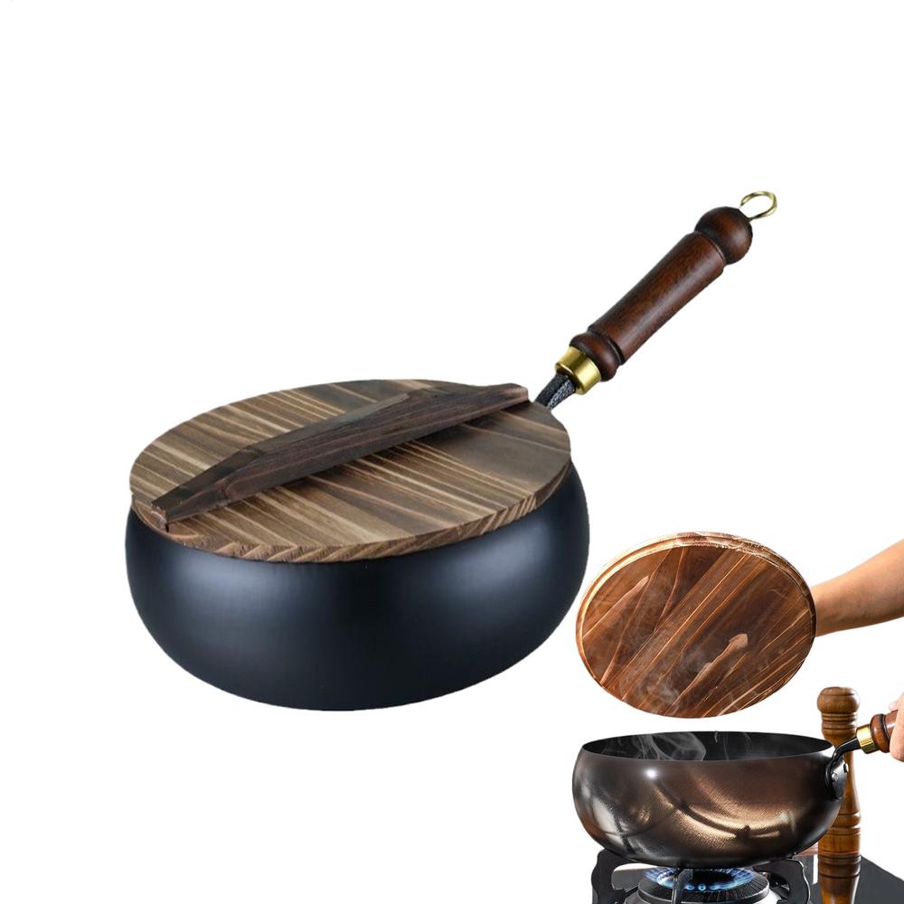 Home Wok Home Stir-Fry Pans Nonstick Induction Cooktop Heat-Resistant Cookware Daily Use Tool For Chicken Beef Pork Vegetables