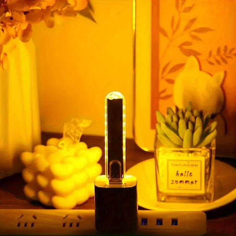 

1pcs USB-Powered 8LED Night Light - Portable, Rust-Resistant Reading Lamp for Bedroom & Travel
