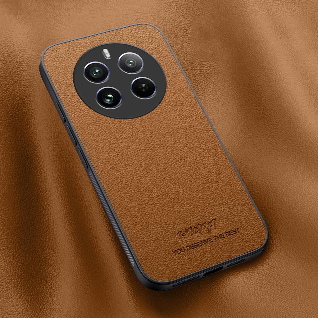 Leather Phone Case for Oppo Realme 11 12+ Pro Plus 11x C67 C63 C61 Car Magnetic Holder Full Lens Silicone Protection Phone Cover