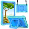 360 Rotating Case for Amazon Fire HD8 Plus 2020 10th Generation Handle Grip Stand Cover Shockproof Shoulder Strap Kids Funda # R