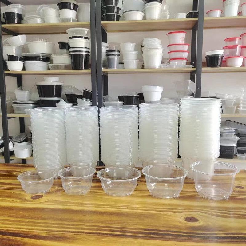 ZISIZ Disposable Plastic Takeaway Bowls with Lids