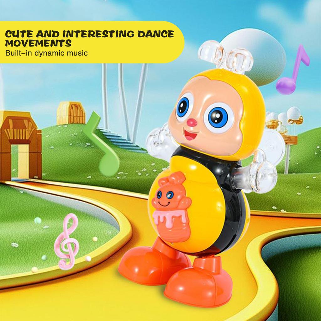Electric Dancing Bee Musical Toy Funny Early Educational Toy Music Sensory Toys for Kids Birthday Children's Day Gift