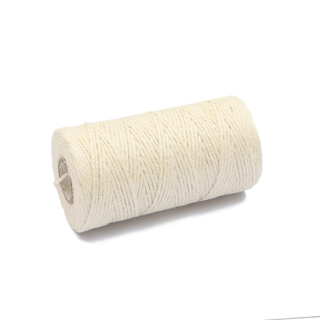100M/Roll 2mm Natural Burlap Hessian Jute Twine Cord Rope String Gift Packing Strings Christmas Event & Party Supplies DIY Decor