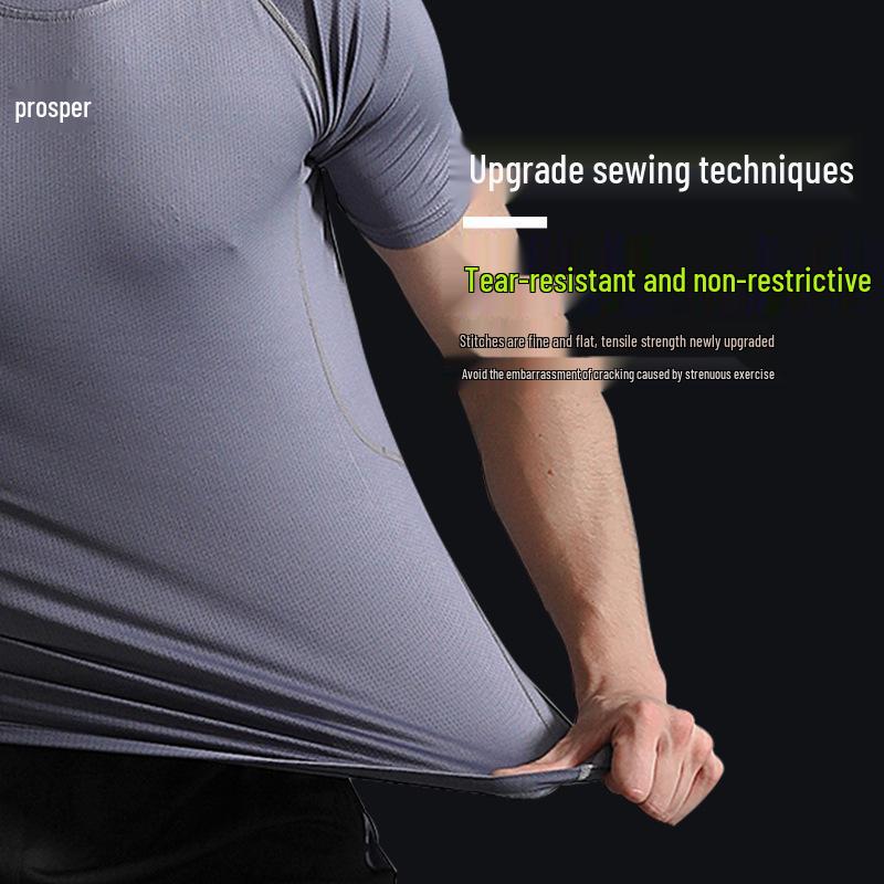 Men's Quick-Dry Five-Piece Fitness Set: Casual Sport Outfit with Running Training Tights