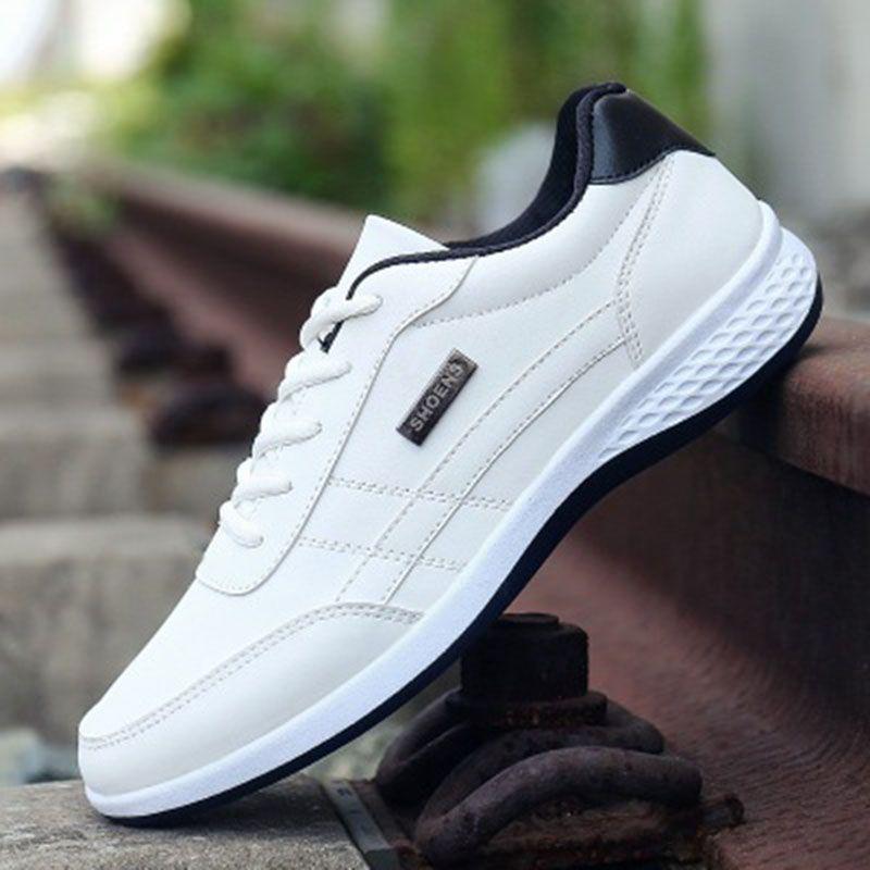 Premium Quality Men's Shoes Artificial Leather Casual Sneakers Trainers With Timeless Design