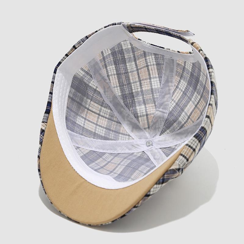 Stylish Unisex Plaid Beret for Infants & Toddlers - Versatile Korean Spring Hat 2026