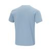 Li-Ning Fitness Series Simple Solid Color Round Neck Pullover Short Sleeve T-Shirt Men Tops Cyan-Gray-Blue ATSV115-3