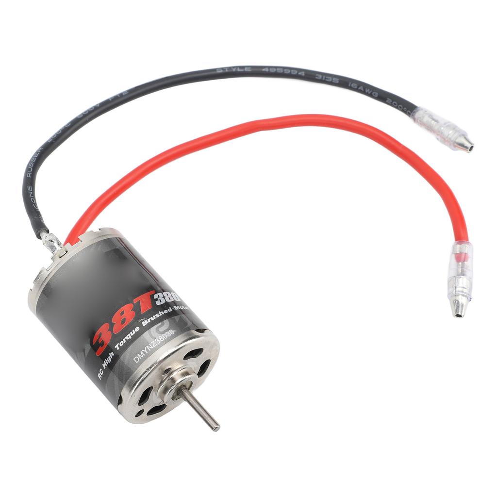 Elektrischer 380er Bürstenmotor 38 Windungen Edelstahl Hohes Drehmoment Leistung Geringe Reibung für Traxxas 116