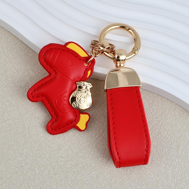 Mote Nøkkelring Luksus Metall Kort Lær Blomst Bil Nøkkelkjede Anheng Delt Nøkkelring Kvinne Nøkkelring Tilbehør