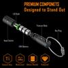 KeyUnity Mini-Taschenlampe, Batteriebetrieben, 33 mm Lang, KF00 BK, Kompakte LED, Titanlegierungs-Taschenlampe, Ultra-Mini-Größe mit Schlüsselring, Praktisches Licht, Co