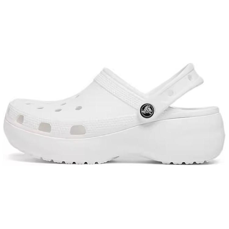 Crocs Classic Platform Clog EVA Comfortable Versatile Classic Breathable Thick Sole Increased Height Clogs Women clogs White 206750