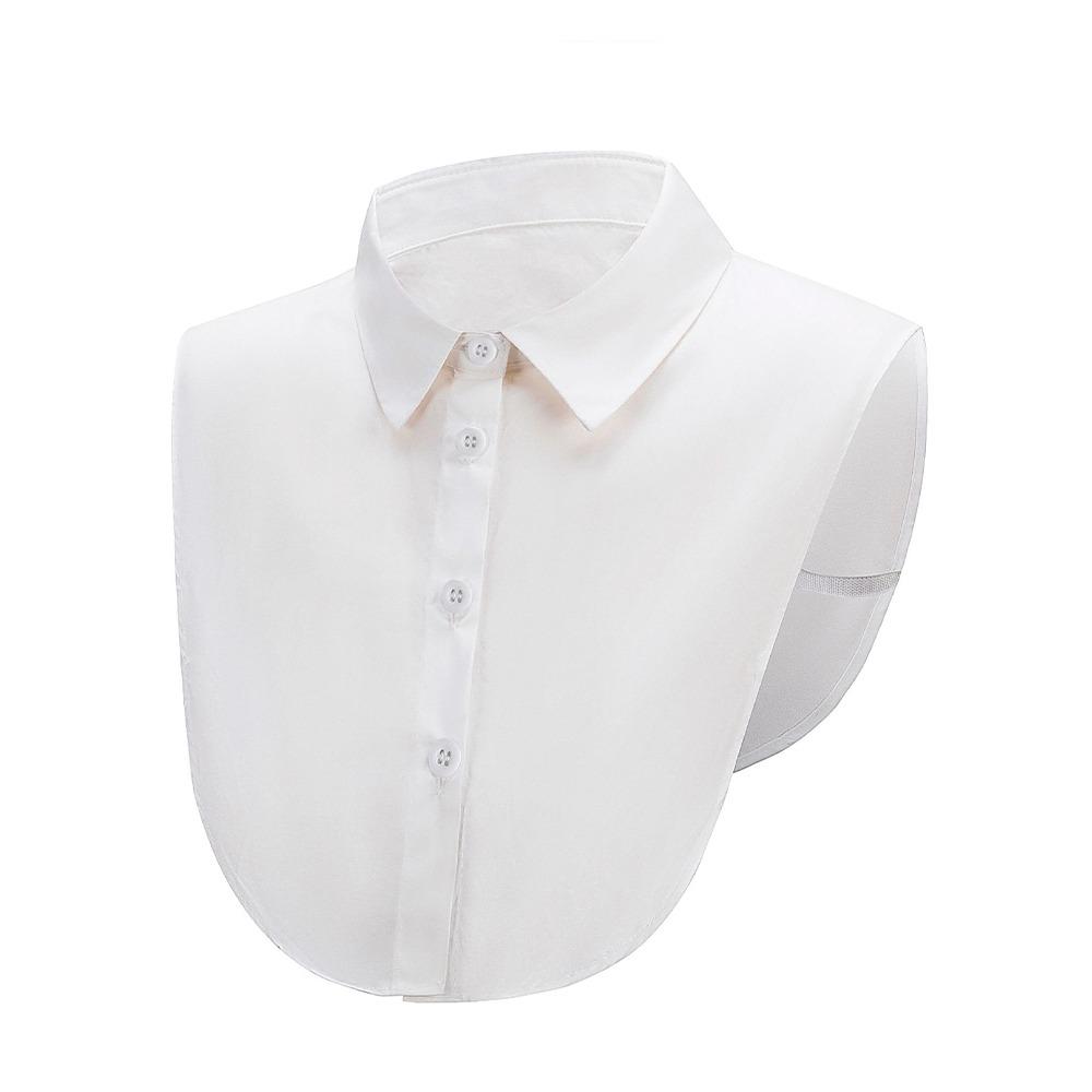 

Solid Detachable Collars Multi-functional Neckline Decorative Exquisite Fake Collar for Men Women білий