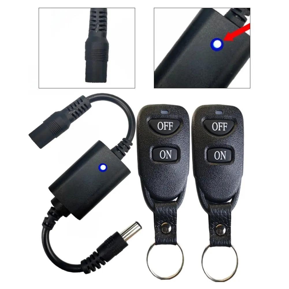 433Mhz DC 3.7V 5V 12V Wireless RF Remote Control Switch Receiver Remote On / Off Transmitter Micros Switch + Wall Sticky Remote