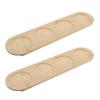 6 Holes Wooden Stand for Tequila Shot Glasses Presentation Tray Large Capacity Display Storage Solution