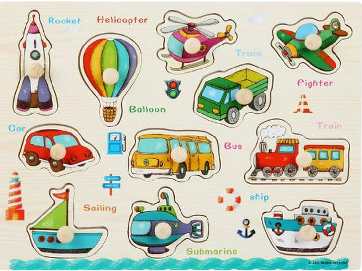 Double-Sided Wooden Pegboard Puzzle & Graffiti Drawing Board: Educational Toy for Learning Letters, Numbers, and More