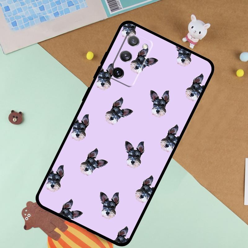 Schnauzer Puppy Dog Soft Case For Samsung Galaxy S25 Ultra S9 S10 S20 FE S21 S22 S23 Plus S24 Ultra Funda Cover
