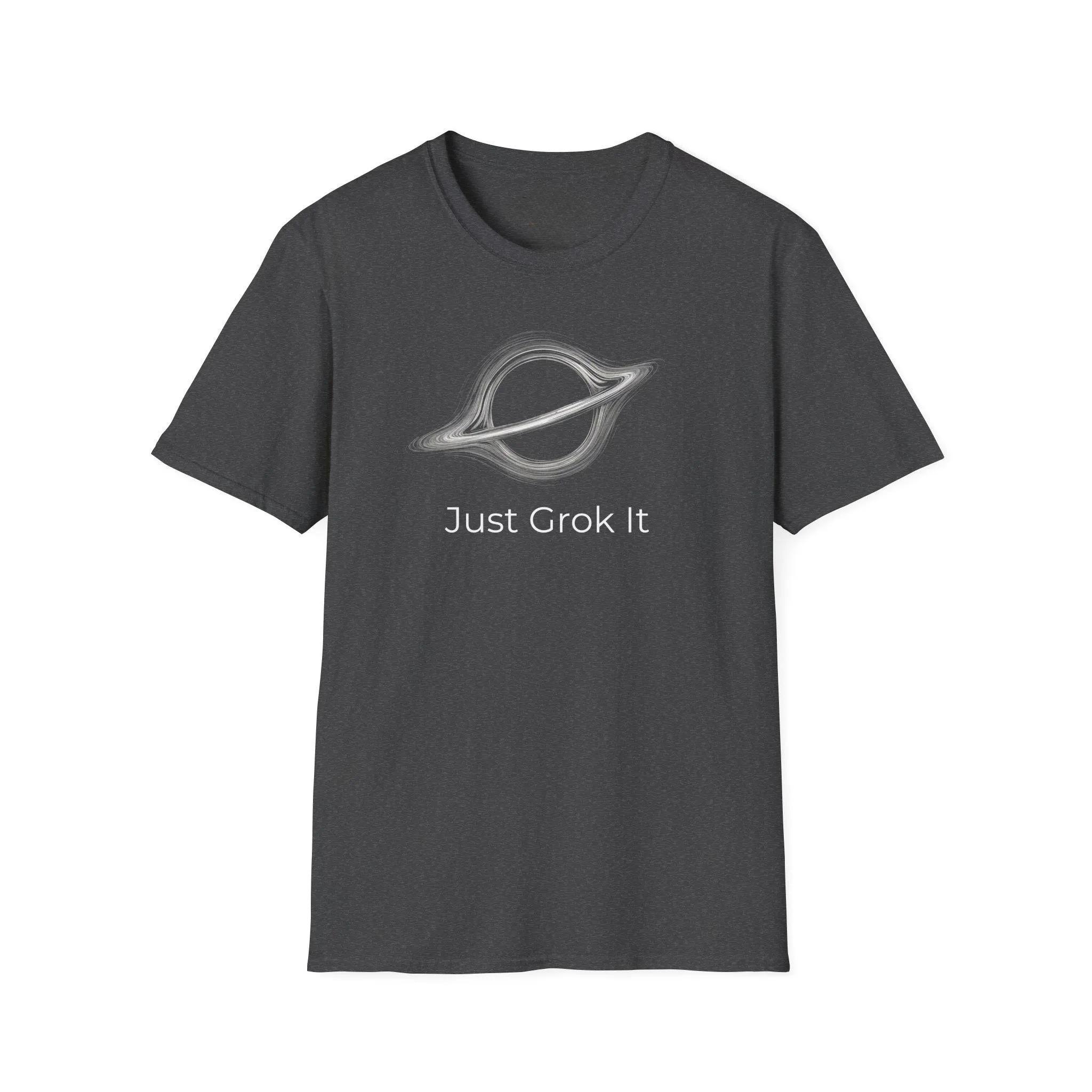 

Just Grok It Black Hole Graphic Unisex Pure Cotton Tshirt Grok AI Fashion High Quality 2026 Summer Unisex Women Short Sleeve Shirt 4XL