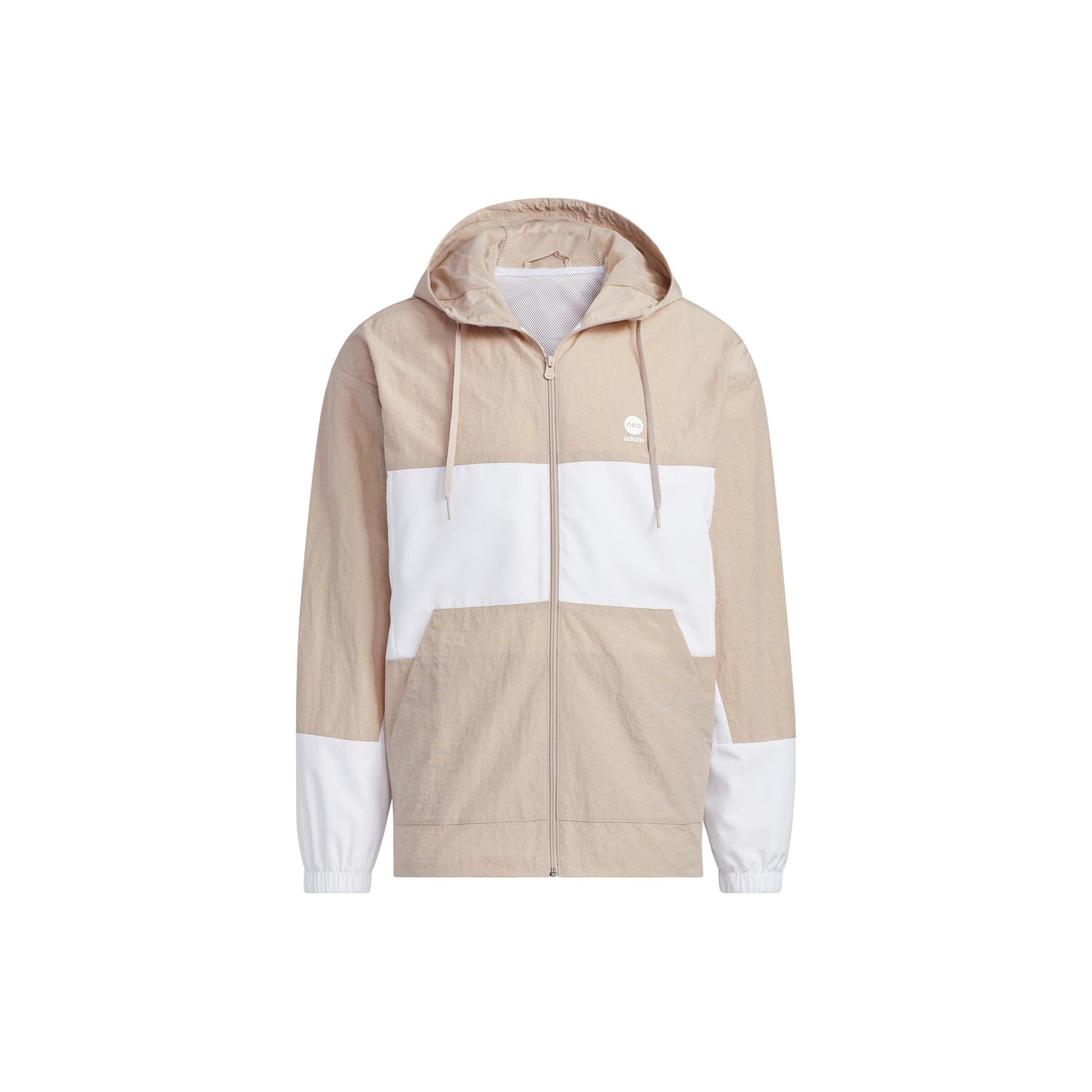 adidas Neo Basketball Windbreaker Jackets  Beige White  Men s IA6808 M