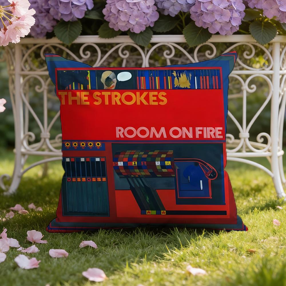 The S-Strokes Band Cushion Cover Home & Car Dual-Scene Pillow Cover: Reversible for Premium Comfort