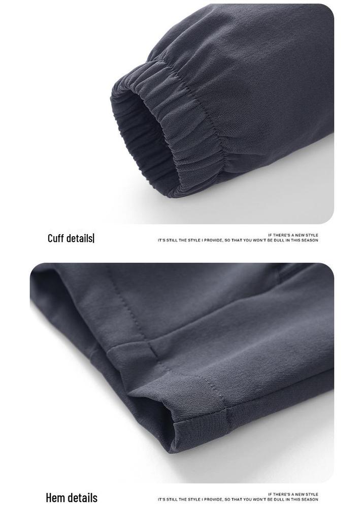Men's Lightweight Waterproof Sports Suit: Stand Collar Softshell Jacket & Casual Trousers Set for Spring & Autumn.