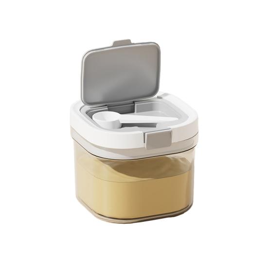 Sealed Milk Powder Jar Transparent Flour Canister Airtight Cereal Container with Scoop Leakproof Food Storage Jar for Cupboard Countertop Pantry