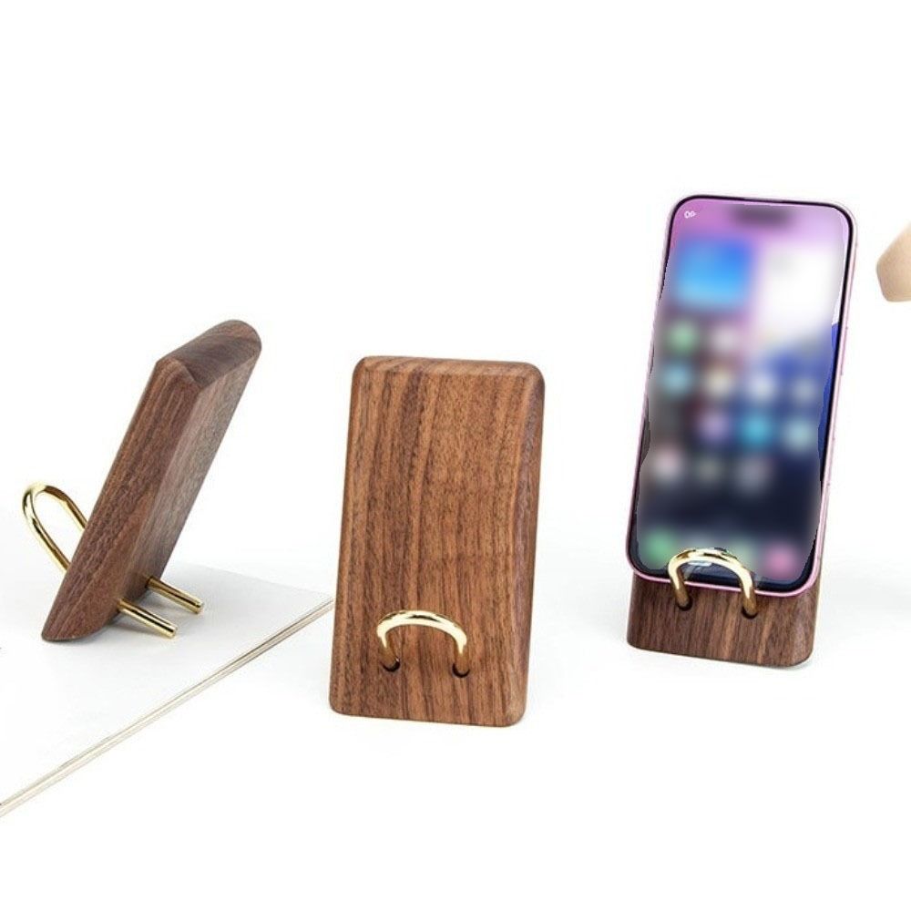 Vintage Desktop Phone Holder Wooden Small Tablet Holder Lazy Phone Stand  for Mobile phone Storage