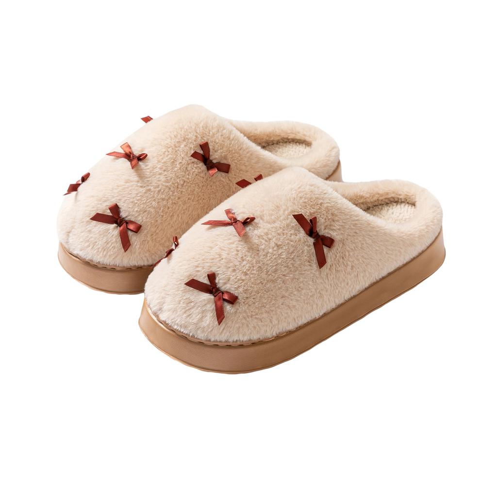 Autumn and Winter Simple Cotton Shoes Indoor Home Velvet EVA Sole, Couple Thick-soled Warm Cotton Slippers