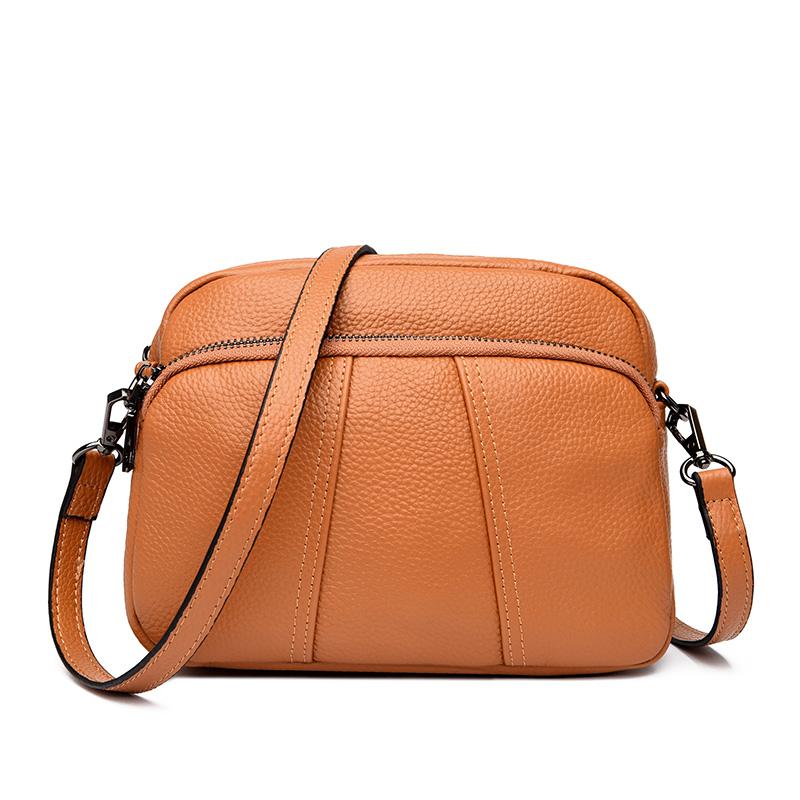 Women's vintage crossbody shoulder phone bag genuine leather messenger wallet daily use bag
