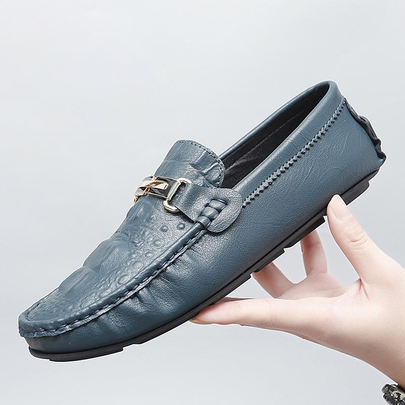 Fashion Fashion Comfortable Casual Shoes Light Summer Loafers Handmade Slip-On Flats Leisure Moccasins Non-Slip Summer Men Driving Shoes