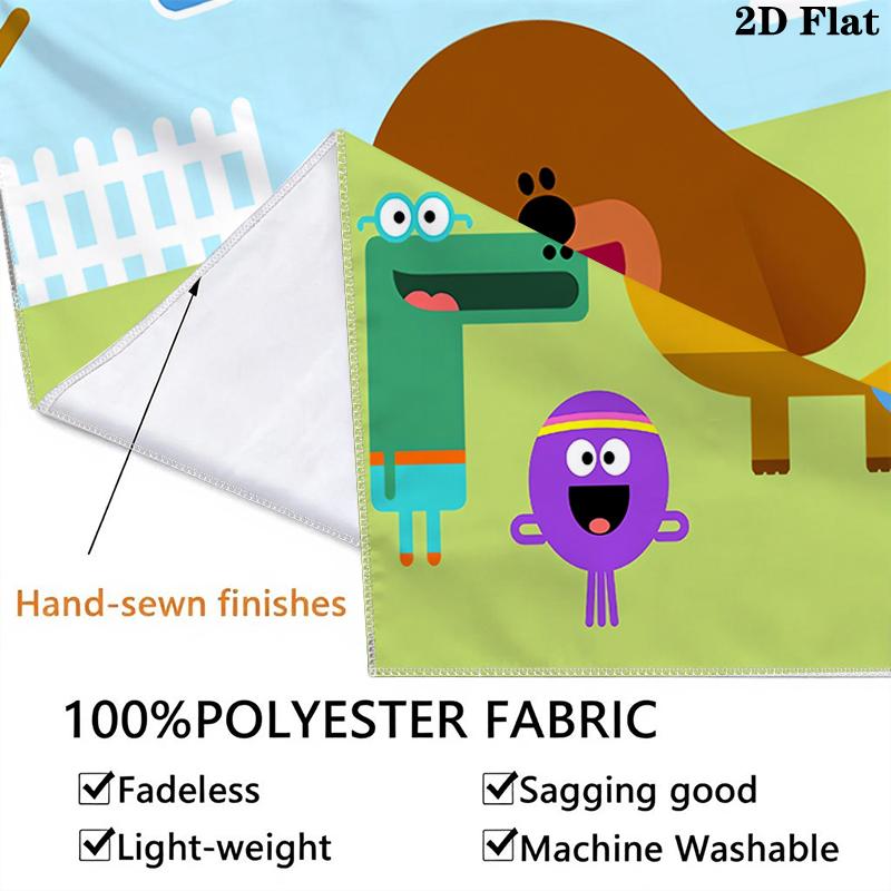 Hey Duggee Wall Tapestry Aesthetic Wall Hanging Printed Fabric Blanket Decorative Tapestries for Bedroom Living Room Home Decor