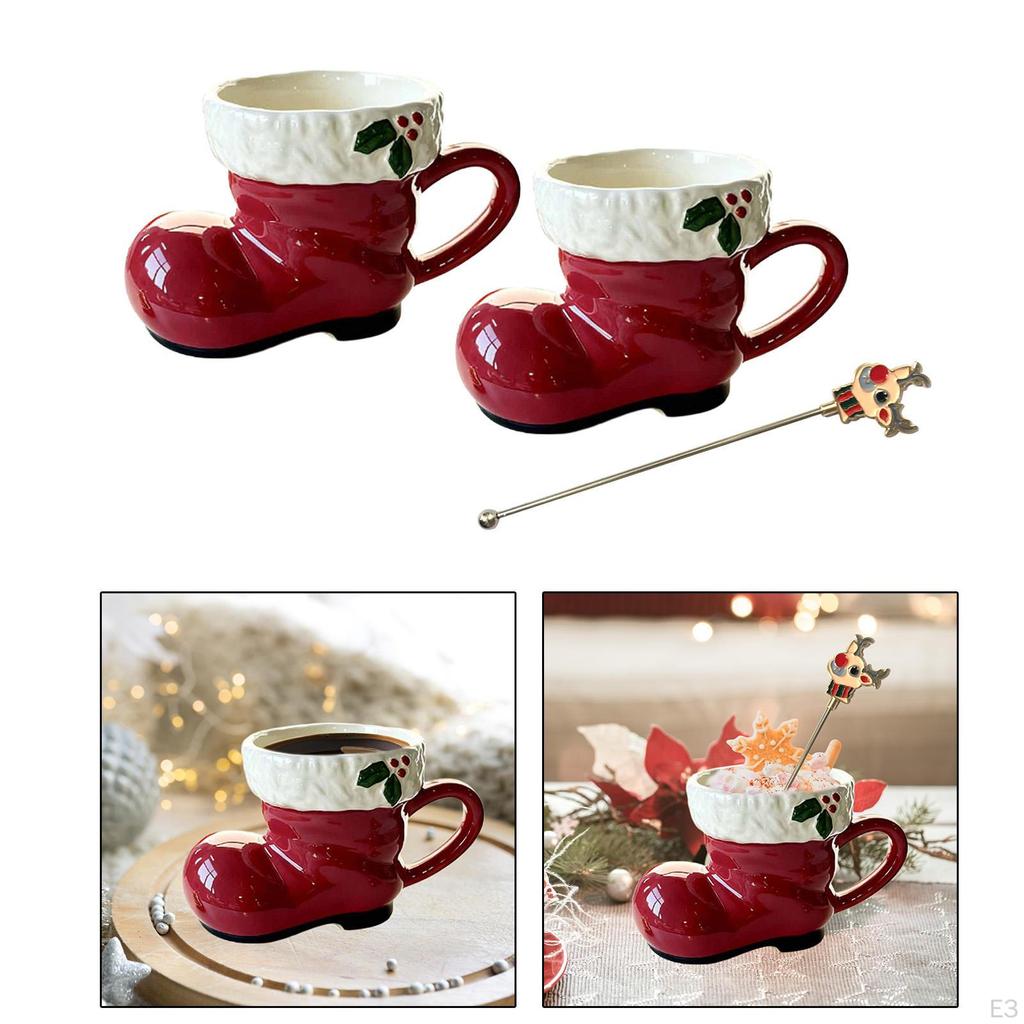 Keramischer Weihnachtsstiefel für Kaffee, Milchtee oder Wasser, ideal für das Schlafzimmer.