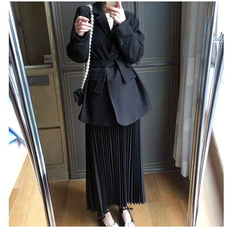 Giacche primaverili e blazer abito per donne Oversize nero con cintura  classica elegante stile coreano loose giacca da donna capispalla acquista  in modo economico — spedizione gratuita, recensioni reali con foto — Joom