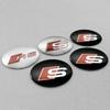 For Audi  A5 4Pcs 56mm Car Wheel Hub Cap Center Sticker Emblem Badge Decal Accessories For Audi A1 A3 A4 A5 A6 A7 Q3 Q5 Q7 RS3 RS4 RS5 S3 S4