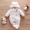 Autumn Winter Baby Plush Climbing Clothes Baby Warm and Thick Cartoon Dog Rabbit Cute Cotton