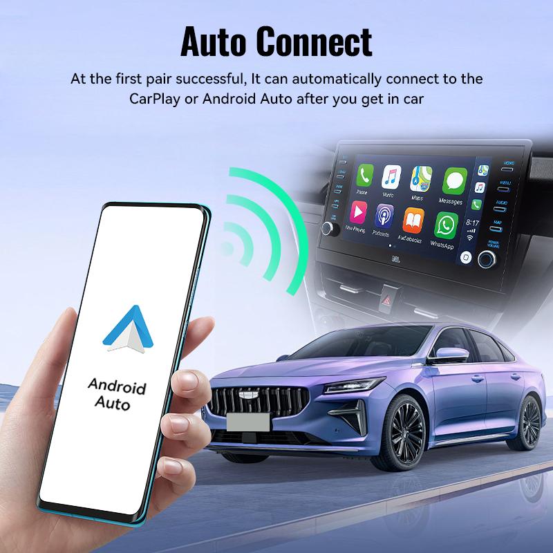 XUDA AI Box Wired to Wireless Carplay and Wireless Android Auto Keep the Original Car Control Function 2024 New Mini 2 in 1 Box